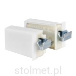 Zawieszka meblowa do szafek górnych BIMAK BT213A 100kg, komplet L+P + zaślepki białe