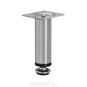 Nóżka meblowa BD-10 z regulacją, aluminium mat, 100 mm + 10 mm 