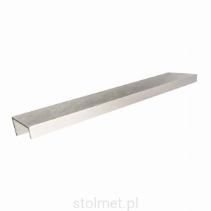 Uchwyt meblowy krawędziowy VERA C-4909A, stal szczotkowana inox, 350mm