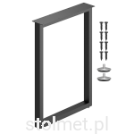 Stelaż nogi do stołu biurka Kwadrat metalowe Czarny mat 1 SZTUKA H 71x60 cm