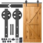 Drzwi przesuwne LOFT BARN DOOR duże kółko HM2009 + Spowalniacz, szyna 2m, na 1 drzwi
