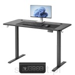 Biurko elektryczne 120 x 60, stelaż biurka, nogi, elektryczna regulacja H-72-118 cm, Czarny