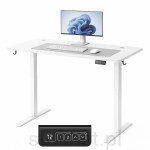 Biurko elektryczne 120 x 60, stelaż biurka, nogi, elektryczna regulacja H-72-118 cm, Biała