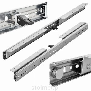 Prowadnica stołu PRO synchroniczna-linka + blokada, 60 cm , wkładka do 42 cm