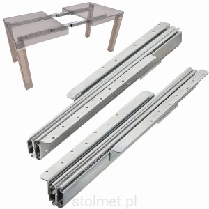 Prowadnica do stołu PRO 53/105, do przeciętej oskrzyni, 2 wkładki 50 cm