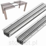 Prowadnica do stołu PRO 65/220, do przeciętej oskrzyni, 4 wkładki 50 cm