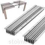 Prowadnica do stołu PRO 65/370, do przeciętej oskrzyni, 7 wkładek 50 cm