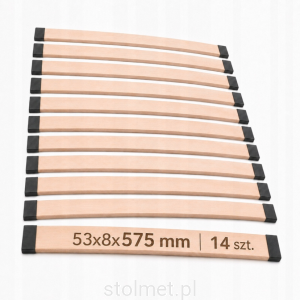 Listwy i mocowania dodatkowe do stelaża ramy łóżka 575 mm – 14 szt. | mocne do ramy łóżka 60 i 120