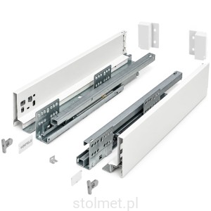 Szuflada HAFELE MATRIX Slim 1.0, 450 mm, Niska H-84, Biały, 35kg