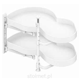 Półka narożna nerka REJS OPTIMA NOMA, 1200/600, lewa, biały
