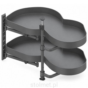Półka narożna nerka REJS OPTIMA NOMA, 1200/600, lewa, grafit