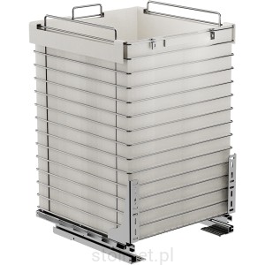 Kosz szuflada cargo z workiem na odzież ubrania pranie do płytkich szafek szer. szafki 40cm, Pełny wysuw, Samodociąg, G2 Chrom połysk