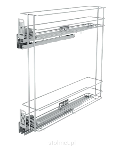 Kosz Cargo boczny prawy, regulacja 4D, 200 mm, 2 półki, Cichy domyk, Srebrny.jpg