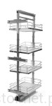 Kosz Cargo Maxi 400 mm, 4 półki, G2 chrom, H-1410-1710mm