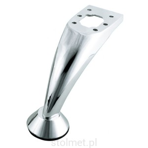 Nóżka meblowa BD-001 stalowa, chrom połysk, 122 mm 