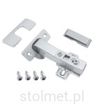 Zawias 45 ° samodociąg, samodomyk, GTV PRESTIGE hydrauliczny, prowadnik, zaślepki 