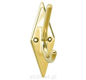 Wieszak meblowy Z-381, 2 ramienny, złoty połysk - WYPRZEDAŻ