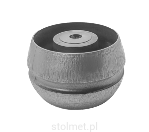 Noga kula meblowa uniwersalna z tworzywa, srebrny, 50 mm