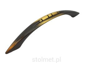 Uchwyt meblowy KOBRA C-663, czarny nikiel na mosiądzu, 96mm - WYPRZEDAŻ