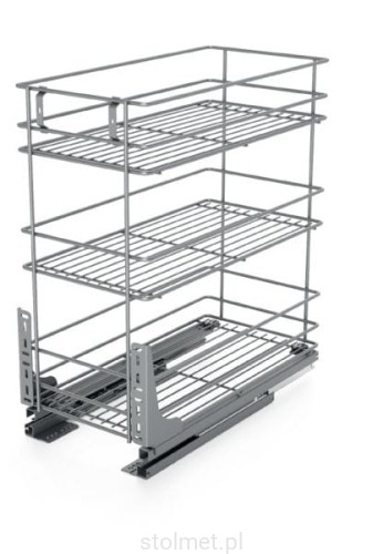 Kosz cargo mini, 200 mm, 3 poziomy, cichy domyk, W-2332M-200 Stolmet Akcesoria Meblowe.jpg