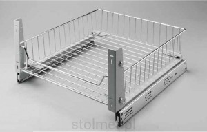 Szuflada Cargo, 600mm, P22 efekt chromu, mocowanie frontu