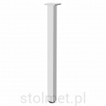 Noga meblowa do stołu, kwadratowa 46x46 mm NM-46, aluminum mat, 710 mm