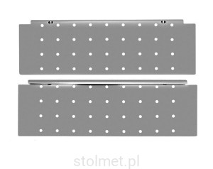 Boki perforowane do szuflady 45 cm C - wysokiej, szary