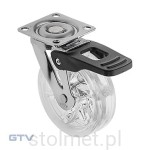 Kółko meblowe Shift z gumową rolką fi75 mm - z hamulcem