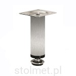 Nóżka meblowa BD-10 z regulacją, stal inox, 100 mm + 10 mm
