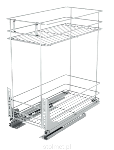 Kosz cargo mini, 200 mm, 2 poziomy, cichy domyk, W-2331M-200 Stolmet Akcesoria Meblowe.jpg