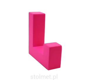 Wieszak dziecięcy WZ-2201, 1 ramienny, neonowy róż