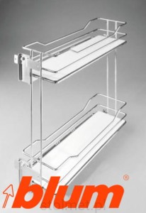 Kosz Cargo, 2 półki, 200mm, G2 chrom, pełne dno, boczny montaż prawy BLUM