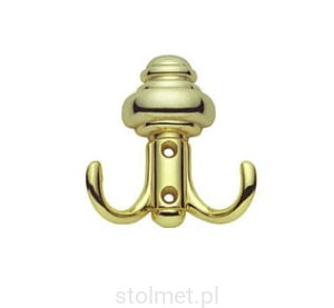 Wieszak meblowy WP-62, 2 ramienny, złoty połysk - WYPRZEDAŻ