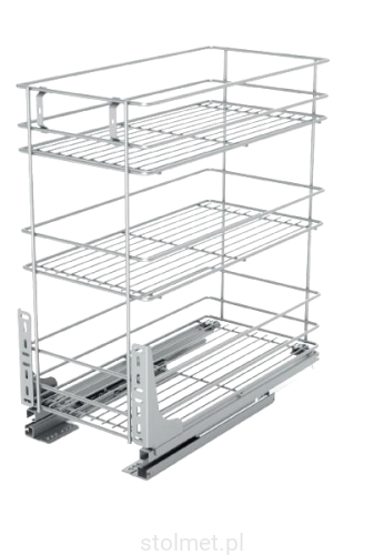 Kosz cargo mini, 400 mm, 3 poziomy, cichy domyk, W-2332M-400 Stolmet Akcesoria Meblowe.jpg
