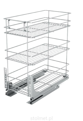 Kosz cargo mini, 300 mm, 3 poziomy, cichy domyk, W-2332M-300 Stolmet Akcesoria Meblowe.jpg