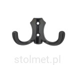 Wieszak meblowy YUKON, Z-361, 2 ramienny, czarny nikiel połysk