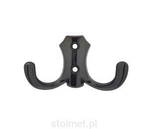 Wieszak meblowy YUKON, Z-361, 2 ramienny, czarny nikiel połysk