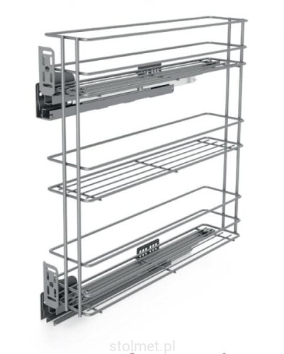 Kosz Cargo boczny prawy, regulacja 4D, 200 mm, 3 półki, Cichy domyk, Srebrny.jpg