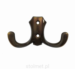Wieszak meblowy YUKON, Z-361, 2 ramienny, nikiel na mosiądzu
