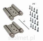 Zawias wahadłowy / saloon / dwustronny, 75mm, 15kg, kpl