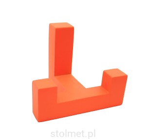 Wieszak dziecięcy WZ-2202, 2 ramienny, neonowy pomarańcz - WYPRRZEDAŻ