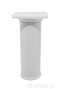 Nóżka meblowa fi40, H100mm, regulacja, biały mat