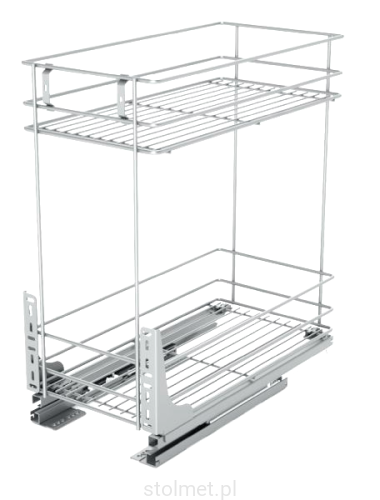 Kosz cargo mini, 200 mm, 2 poziomy, cichy domyk, W-2331M-200 Stolmet Akcesoria Meblowe.jpg