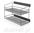 Półka na odzież dwupoziomowa boczna antracyt W-3315 Stolmet Akcesoria Meblowe.jpg