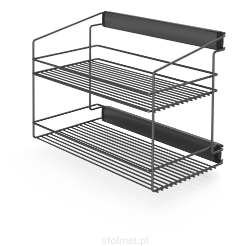 Półka na odzież dwupoziomowa boczna antracyt W-3315 Stolmet Akcesoria Meblowe.jpg