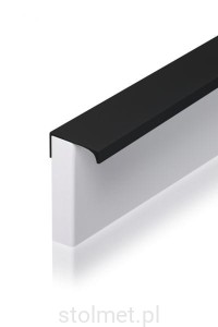 Uchwyt meblowy krawędziowy TERRA C-5000A, czarny mat, 350mm 