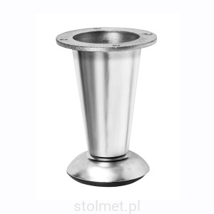 Nóżka meblowa BD-780, stalowa, chrom połysk, 107 mm